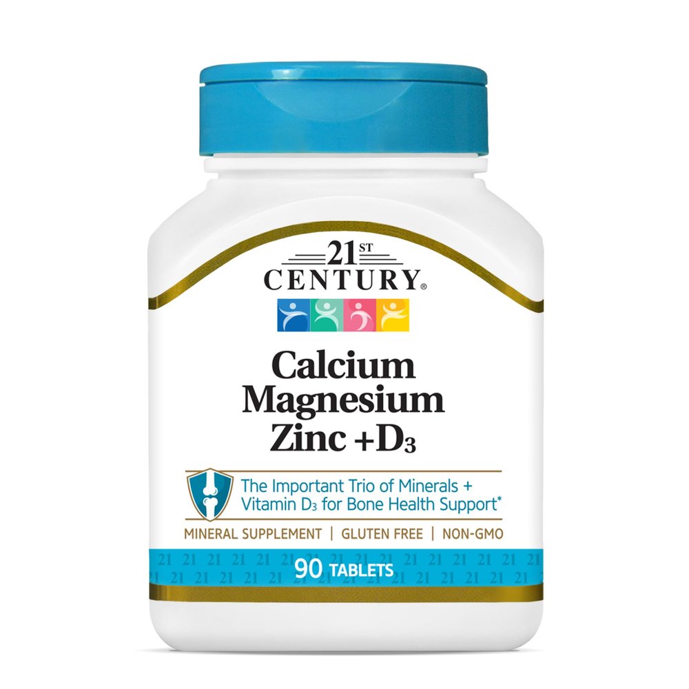 21st Century Cal Mag Zinc +D Tablets 90 Count