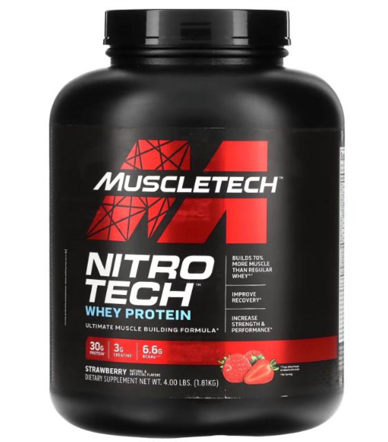 MuscleTech NitroTech Whey Protein - Strawberry
