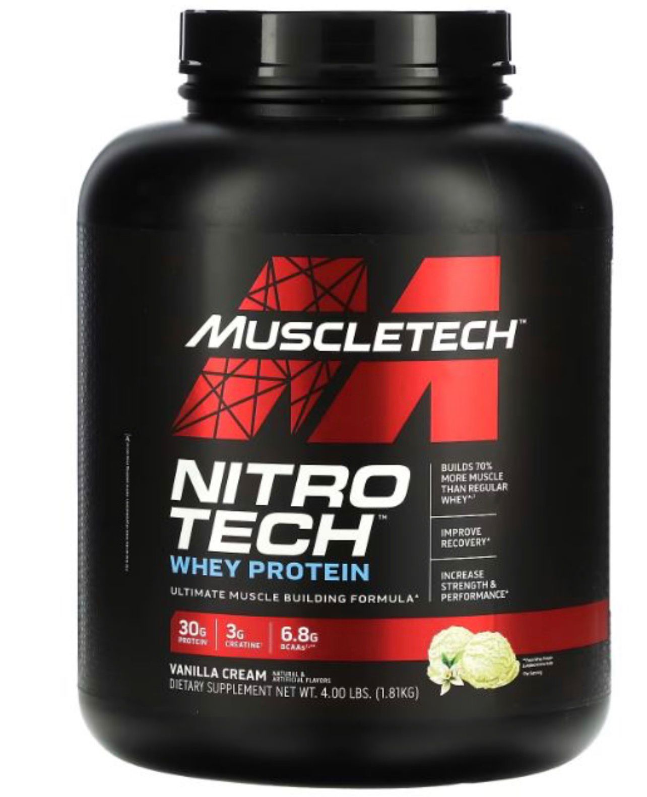 MuscleTech NitroTech Whey Protein - Vanilla