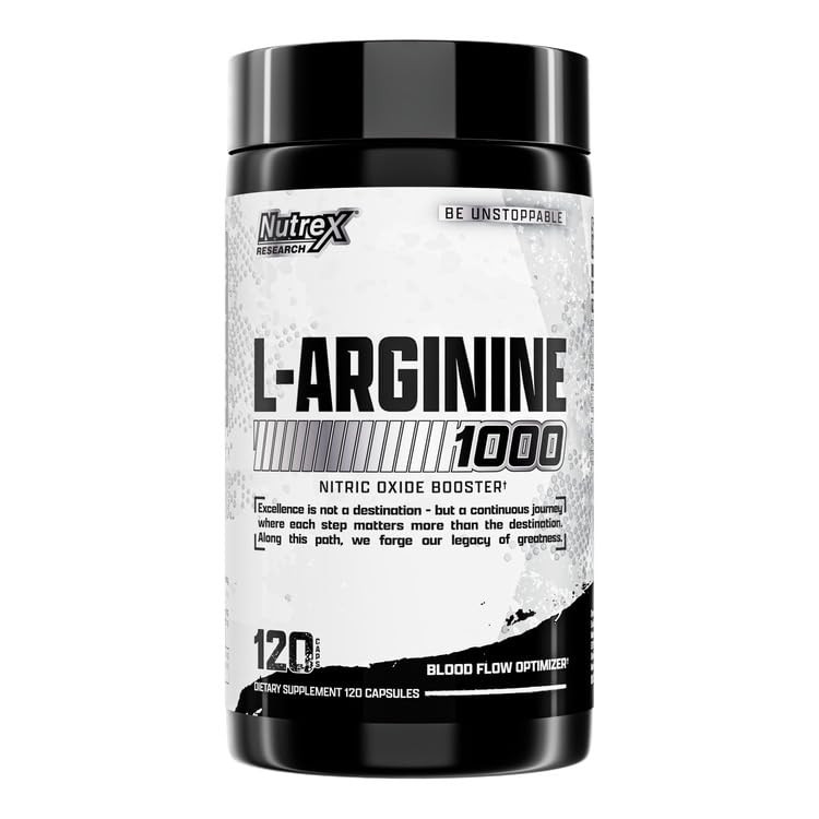 Nutrex Research L-Arginine 1000 mg, 120 Capsules