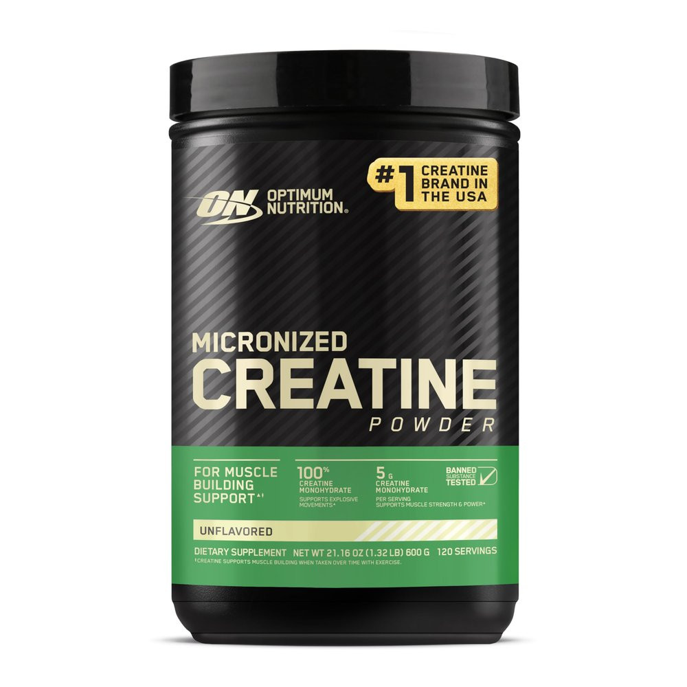 Optimum Nutrition Micronized Creatine Monohydrate Powder, Unflavored, 120 Servings, 600g